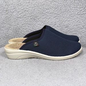 Fly Flot Womens Size 41 US 9 Slippers Clogs Shoes Navy Mesh Comfort Antishock